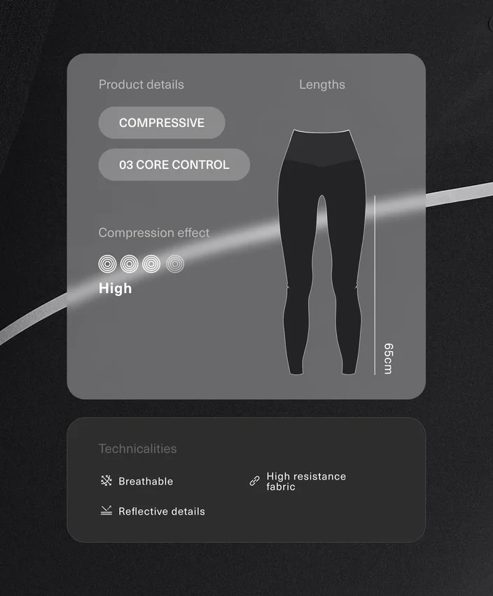 Yansıtıcı, Yüksek Bel, Compressive Core Control, Ayak Bileği Uzunluğunda Taytlar Yansıtıcı, Yüksek Bel, Compressive Core Control, Ayak Bileği Uzunluğunda Taytlar
