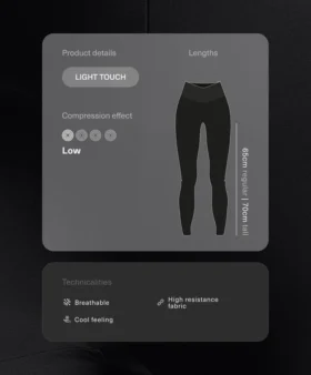 Yüksek Bel, Ayak Bileği Uzunluğunda, Light Touch, V Kesim Taytlar 65 cm