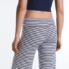 Yüksek bel Comfortlux çizgili düz paça pantolon Yüksek bel Comfortlux çizgili düz paça pantolon