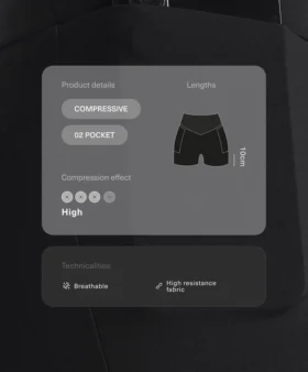 Yüksek Bel Compressive Cepli 10 cm Hot Pantolon
