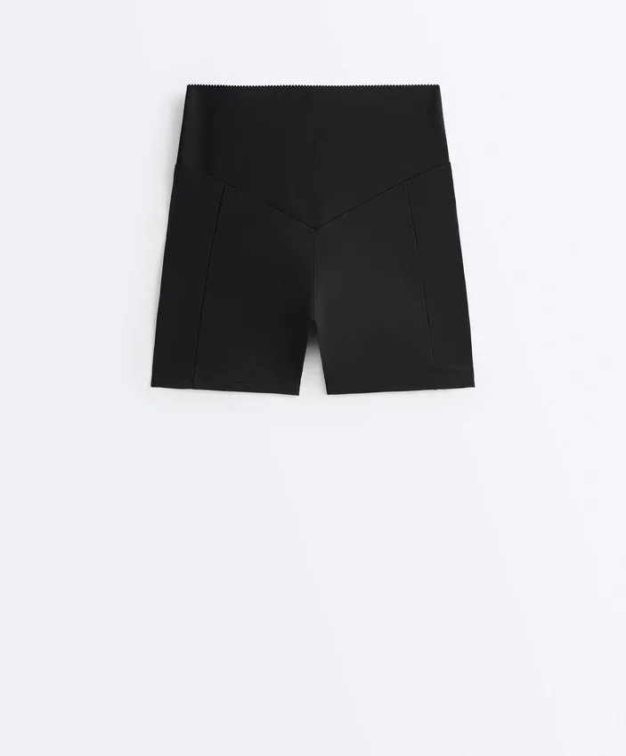 Yüksek Bel Compressive Cepli 10 cm Hot Pantolon Yüksek Bel Compressive Cepli 10 cm Hot Pantolon