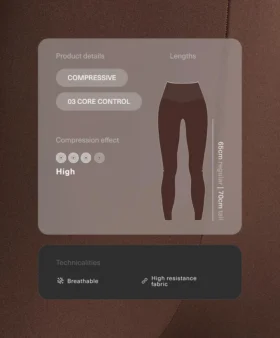 Yüksek Bel, Compressive, Core Control, Ayak Bileği Uzunluğunda Taytlar