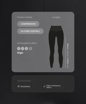Yüksek Bel, Compressive, Core Control, Ayak Bileği Uzunluğunda Taytlar