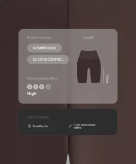 Yüksek Bel Compressive Core Control Taytlar 25 cm Bisiklet Taytlar