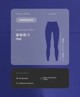 Yüksek Bel Compressive Yansıtıcı Ayak Bileği Uzunluğunda Taytlar