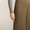 Yüksek Bel Neopren Etkili Düz Paça Pantolonlar Yüksek Bel Neopren Etkili Düz Paça Pantolonlar