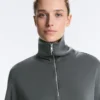 Yumuşak dokulu modal kumaştan yarı fermuarlı sweatshirt Yumuşak dokulu modal kumaştan yarı fermuarlı sweatshirt