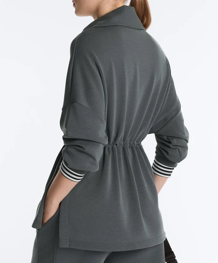 Yumuşak dokulu modal kumaştan yarı fermuarlı sweatshirt Yumuşak dokulu modal kumaştan yarı fermuarlı sweatshirt