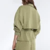 Yumuşak Dokunuşlu Modal Çizgili Boxy Cape Ceket Yumuşak Dokunuşlu Modal Çizgili Boxy Cape Ceket