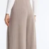 Yumuşak dokunuşlu Soft Touch modal kumaştan geniş paça çizgili pantolon Yumuşak dokunuşlu Soft Touch modal kumaştan geniş paça çizgili pantolon