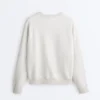Yuvarlak Yaka Polar Pamuk Karışımı Melanj Sweatshirt Yuvarlak Yaka Polar Pamuk Karışımı Melanj Sweatshirt