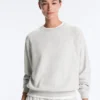 Yuvarlak Yaka Polar Pamuk Karışımı Melanj Sweatshirt Yuvarlak Yaka Polar Pamuk Karışımı Melanj Sweatshirt