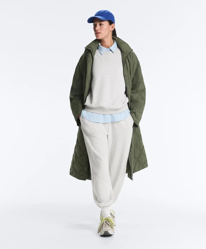 Yuvarlak Yaka Polar Pamuk Karışımı Melanj Sweatshirt Yuvarlak Yaka Polar Pamuk Karışımı Melanj Sweatshirt